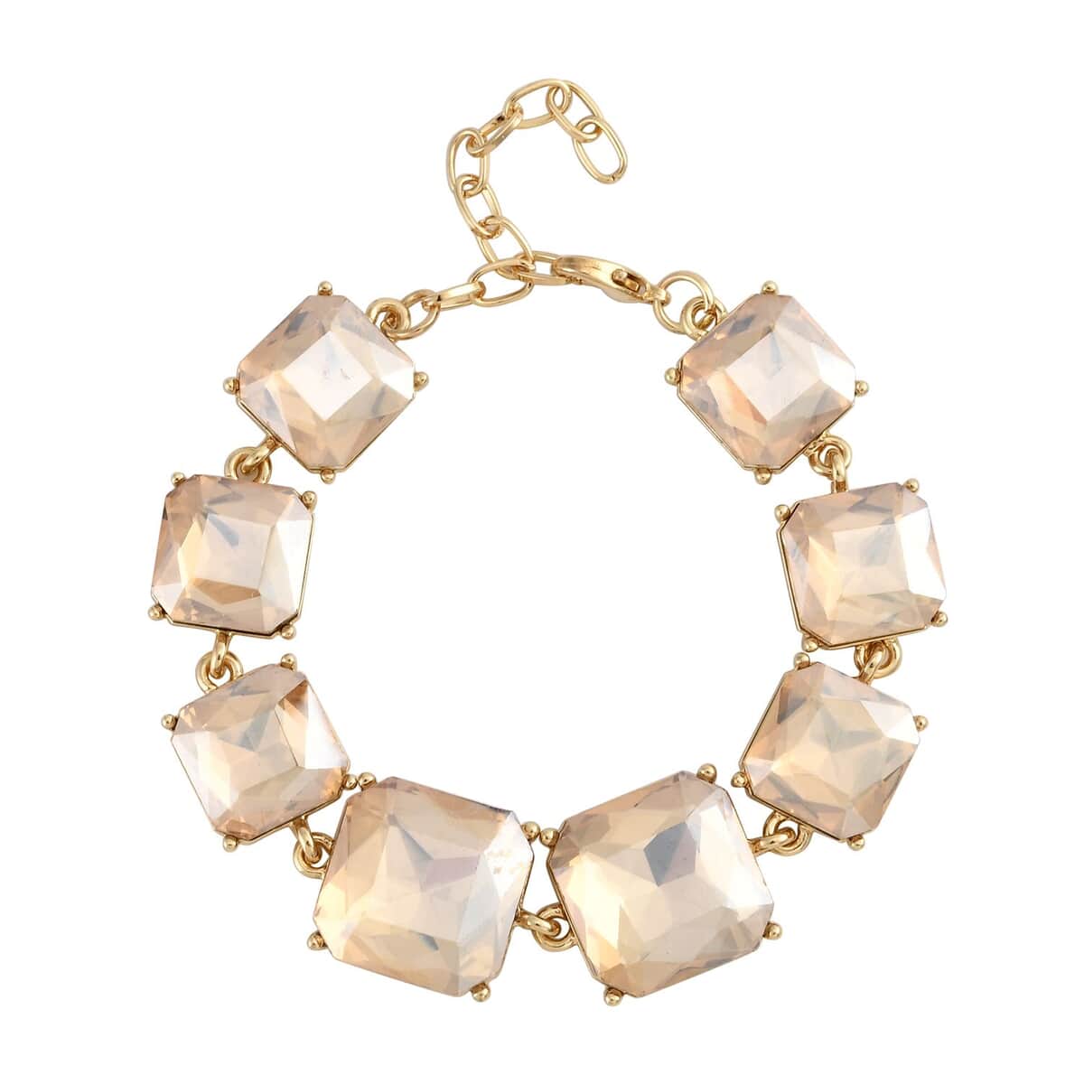 Champagne Glass Bracelet in Goldtone (7.25-9.00In) image number 0