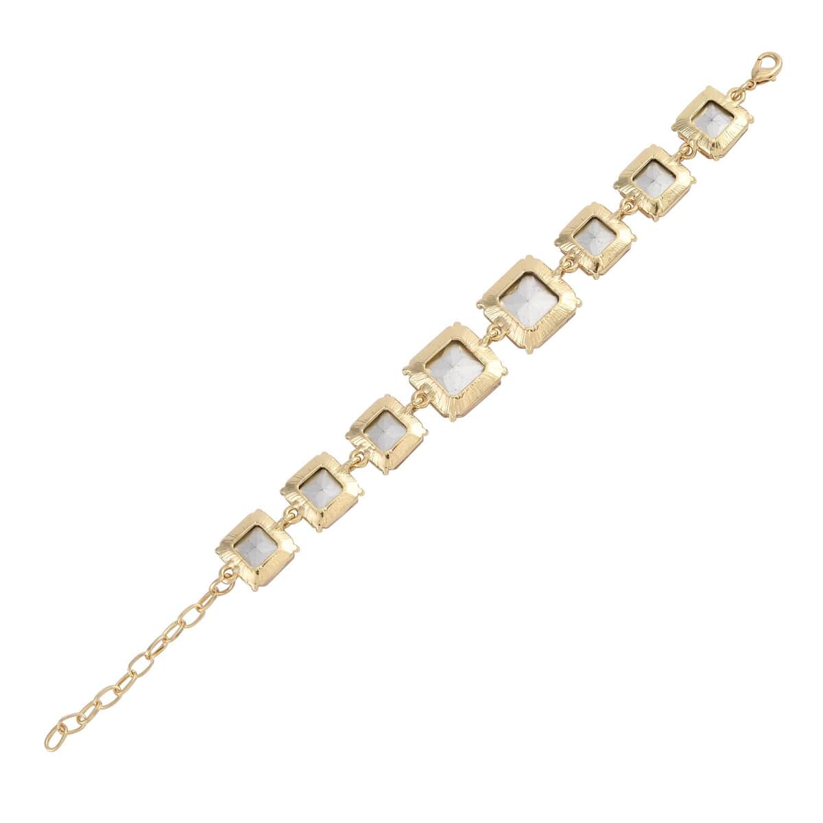 Champagne Glass Bracelet in Goldtone (7.25-9.00In) image number 1