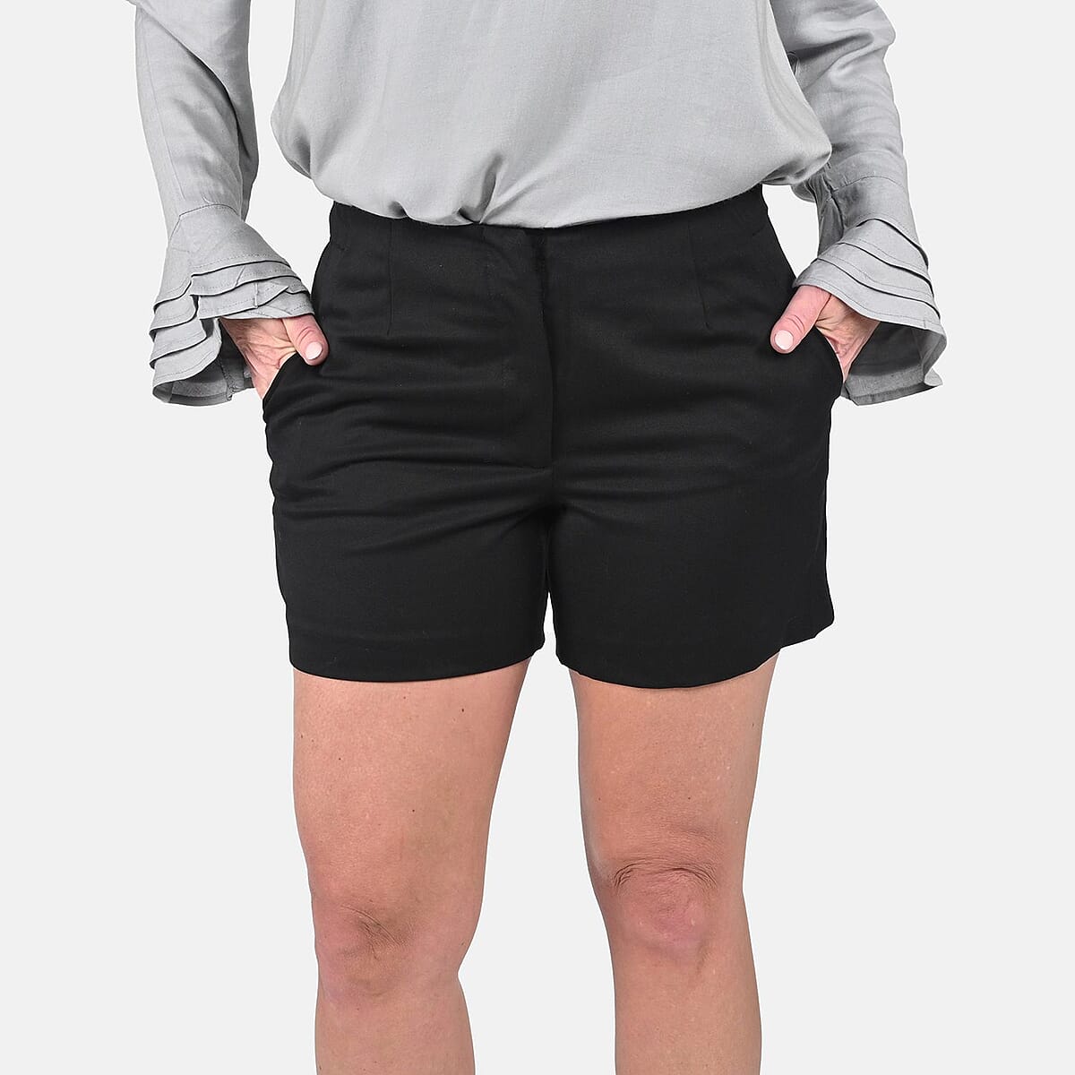 Harve Benard Black Chino Shorts - (Size 6) image number 3