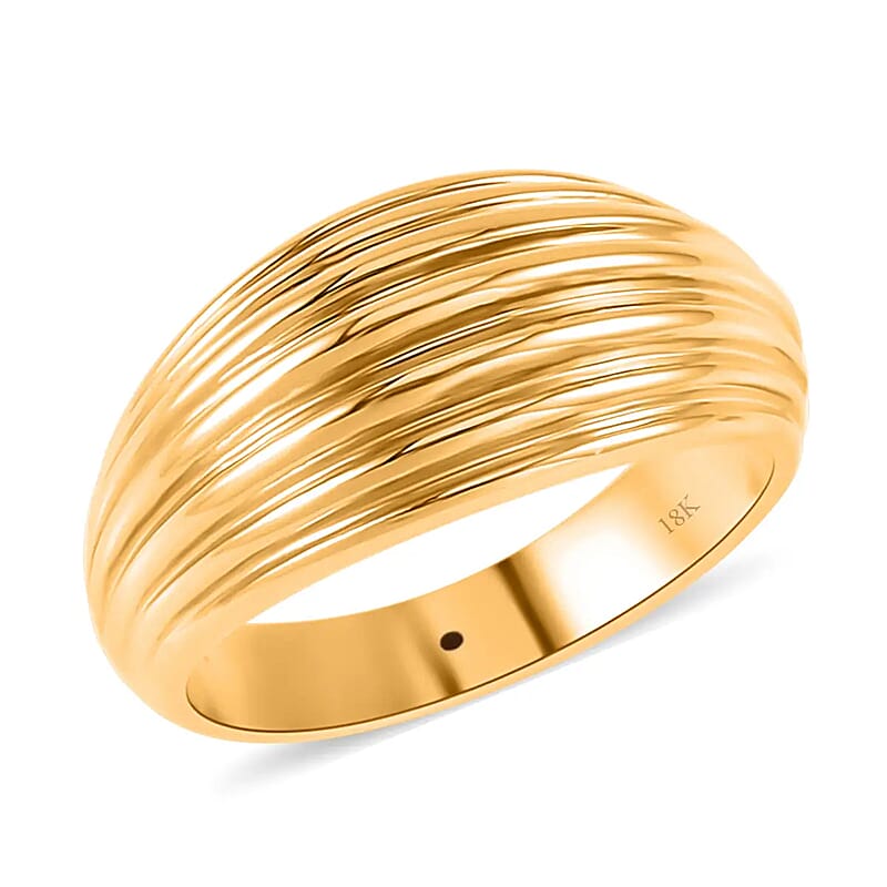 Iliana 18K Yellow Gold Electroform Dome Shape Ring, Gold Gifts, Gold Band Ring, Gold Ring, Gold Jewelry, Promise Ring