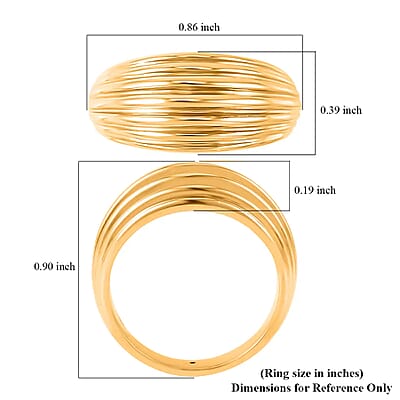 Iliana 18K Yellow Gold Electroform Dome Shape Ring, Gold Gifts, Gold Band Ring, Gold Ring, Gold Jewelry, Promise Ring