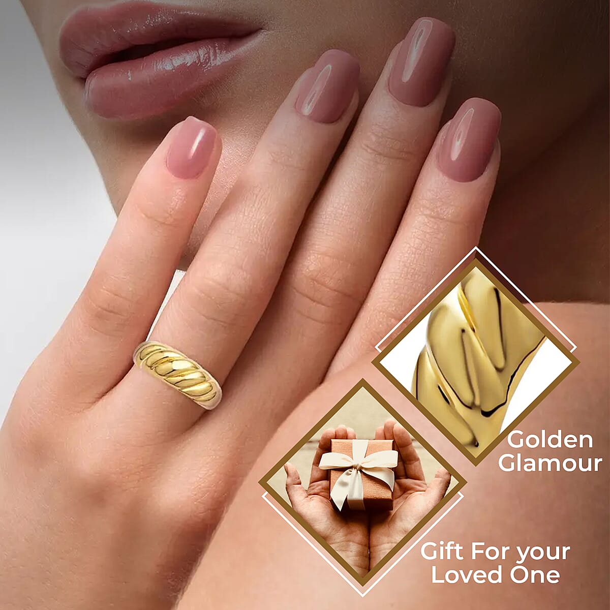 18K Yellow Gold Band Ring, Ribbed Wedding Band Ring, Gold Gifts, Gold Ring, Gold Jewelry, Promise Ring image number 2