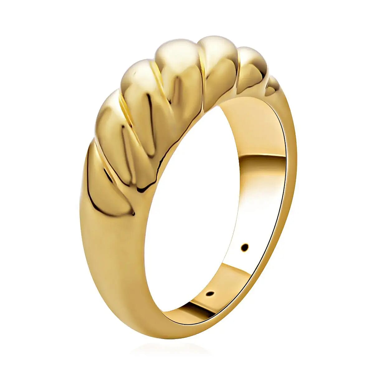 18K Yellow Gold Band Ring, Ribbed Wedding Band Ring, Gold Gifts, Gold Ring, Gold Jewelry, Promise Ring image number 4