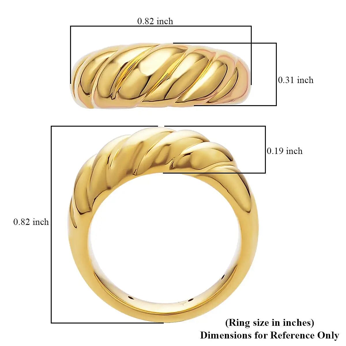 18K Yellow Gold Band Ring, Ribbed Wedding Band Ring, Gold Gifts, Gold Ring, Gold Jewelry, Promise Ring image number 6