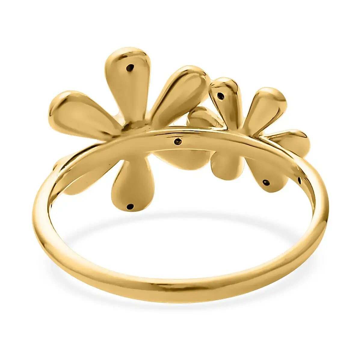 18K Yellow Gold Floral Ring, Flower Ring, Gold Gifts, Gold Ring, Gold Jewelry, Promise Ring image number 5