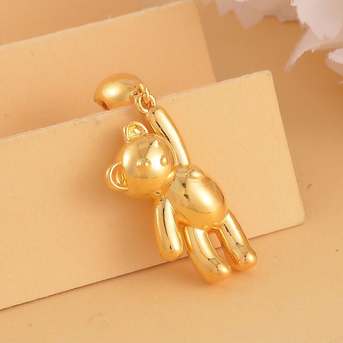 18K Yellow Gold Teddy Bear Pendant 0.50 Grams image number 1