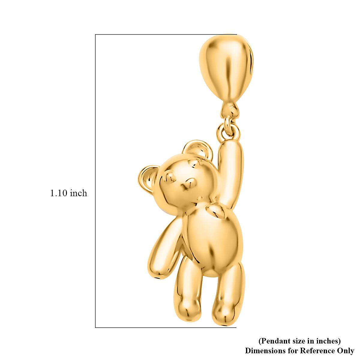 18K Yellow Gold Teddy Bear Pendant 0.50 Grams image number 4