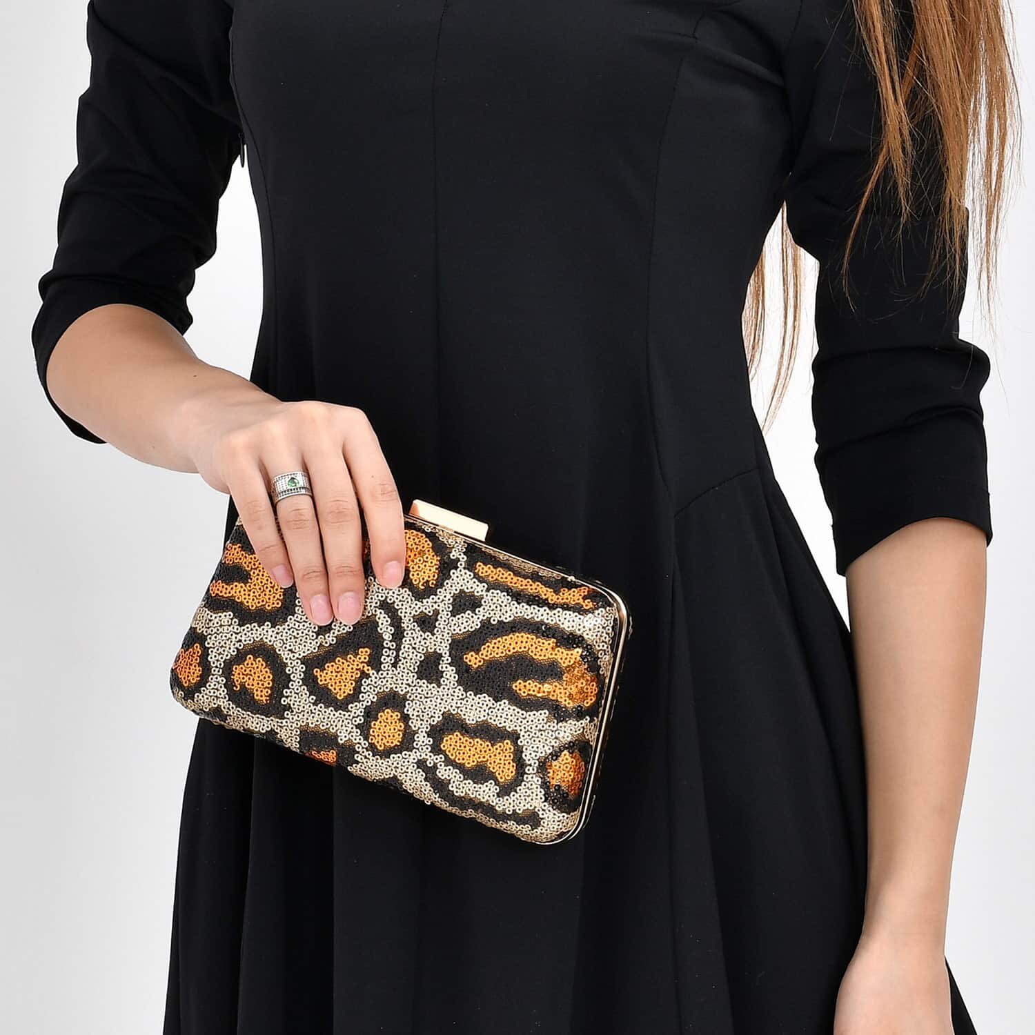 Animal print outlet clutch