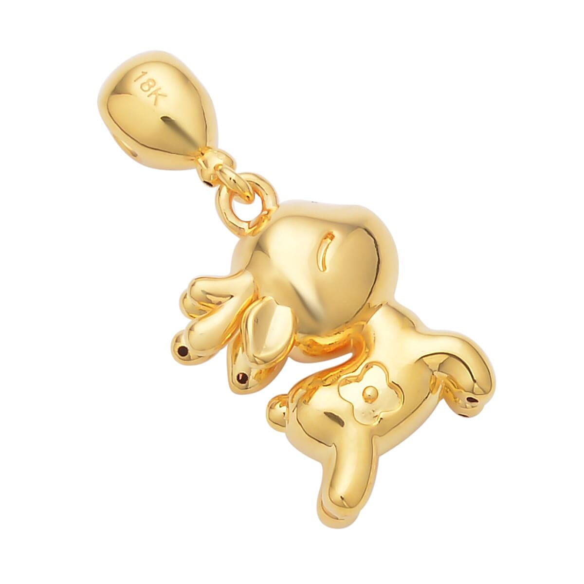 18K Yellow Gold Reindeer Charm Pendant 0.65 Grams image number 4