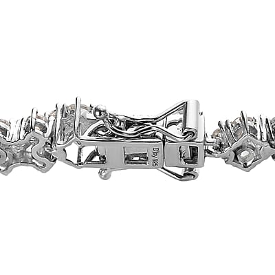 Moissanite Bracelet in Platinum Over Sterling Silver (7.25 In) 7.50 ctw