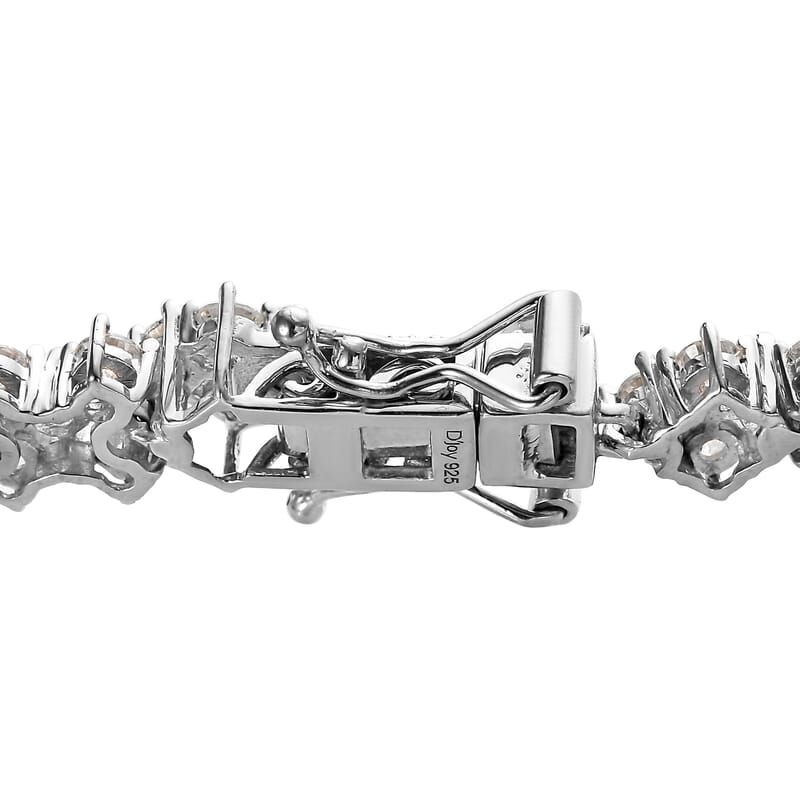 Moissanite Bracelet in Platinum Over Sterling Silver (7.25 In) 7.50 ctw