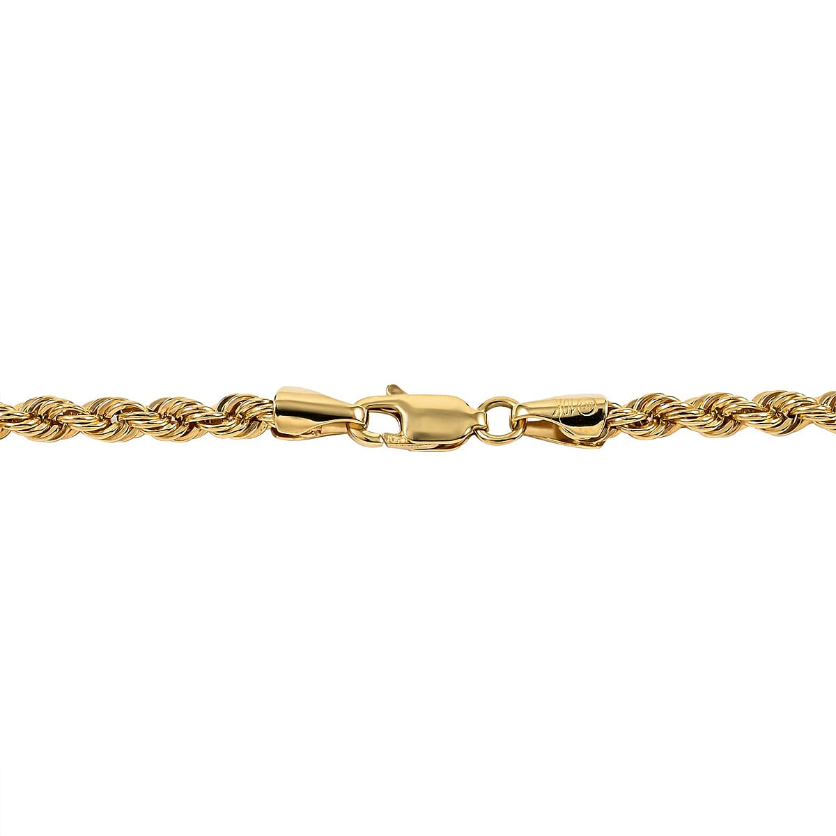 10K Yellow Gold 2mm Rope Chain Necklace 24 Inches 3.3 Grams image number 2