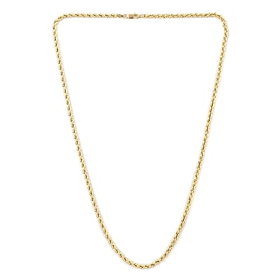 14K Yellow Gold 1.5mm Rope Necklace 22 Inches 1.7 Grams