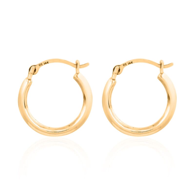 Hoop Earrings in 14K YG
