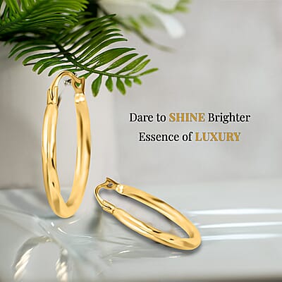 Ankur Treasure Chest 14K Yellow Gold Hoop Earrings For Women, Birthday Gifts For Her