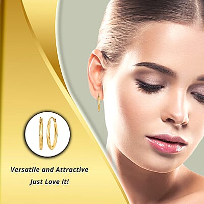 Ankur Treasure Chest 14K Yellow Gold Hoop Earrings For Women, Birthday Gifts For Her