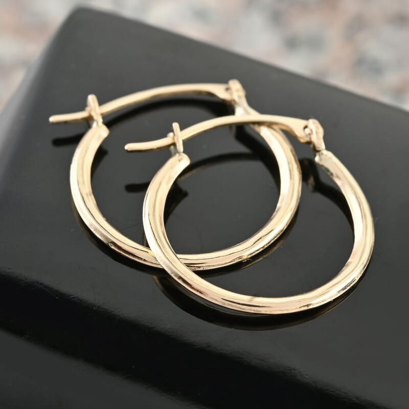 14K Yellow Gold Hoops