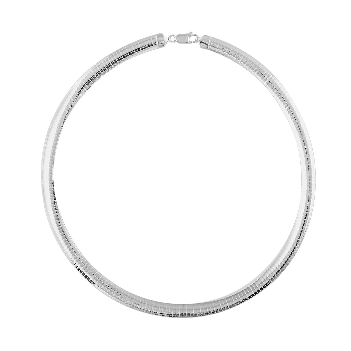 Cheryl Special Pick Italian Sterling Silver 10mm Omega Necklace (16 Inches) (41.4 g) image number 0