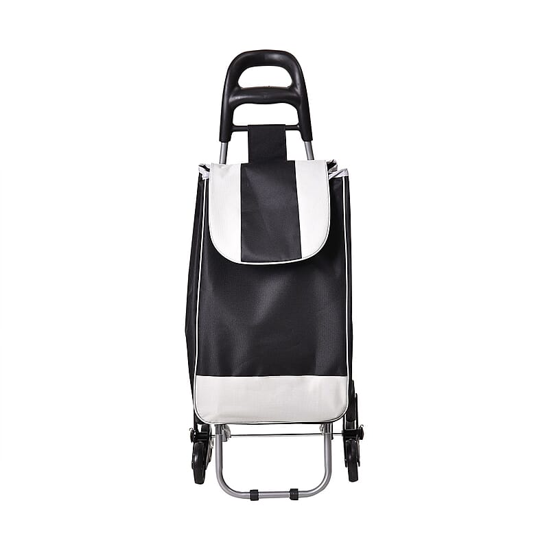 Black Stair Climber Foldable Trolley Bag (Holds up to 5.5lbs) 14x12x37