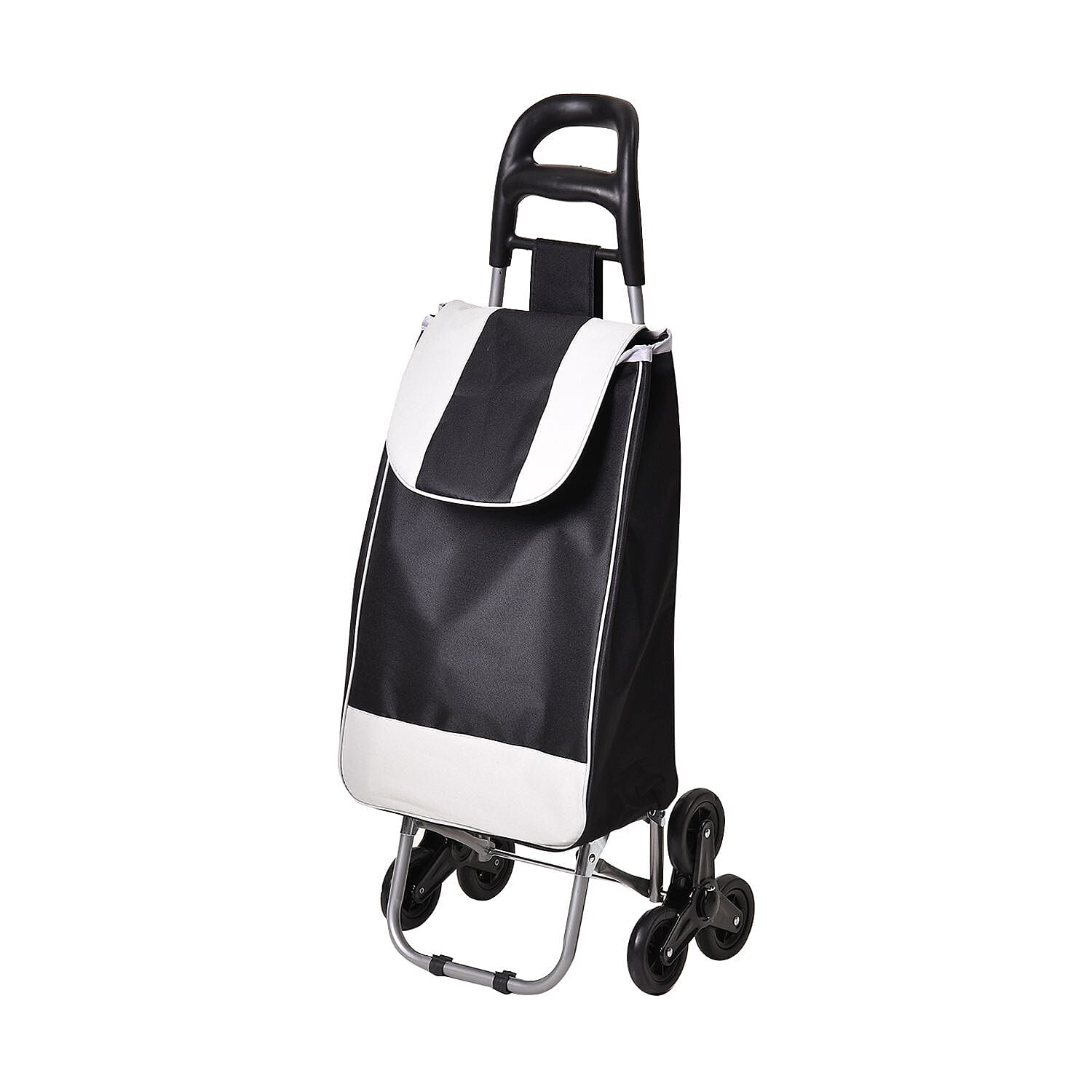 Black Stair Climber Foldable Trolley Bag (Holds up to 5.5lbs) 14x12x37