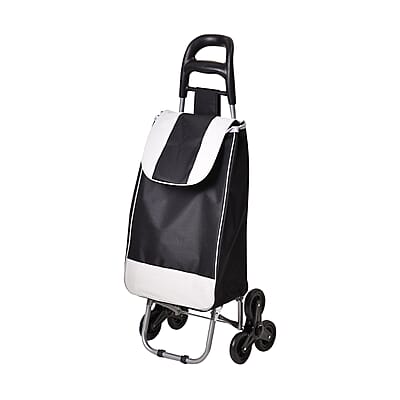 Black Stair Climber Foldable Trolley Bag (Holds up to 5.5lbs) 14x12x37