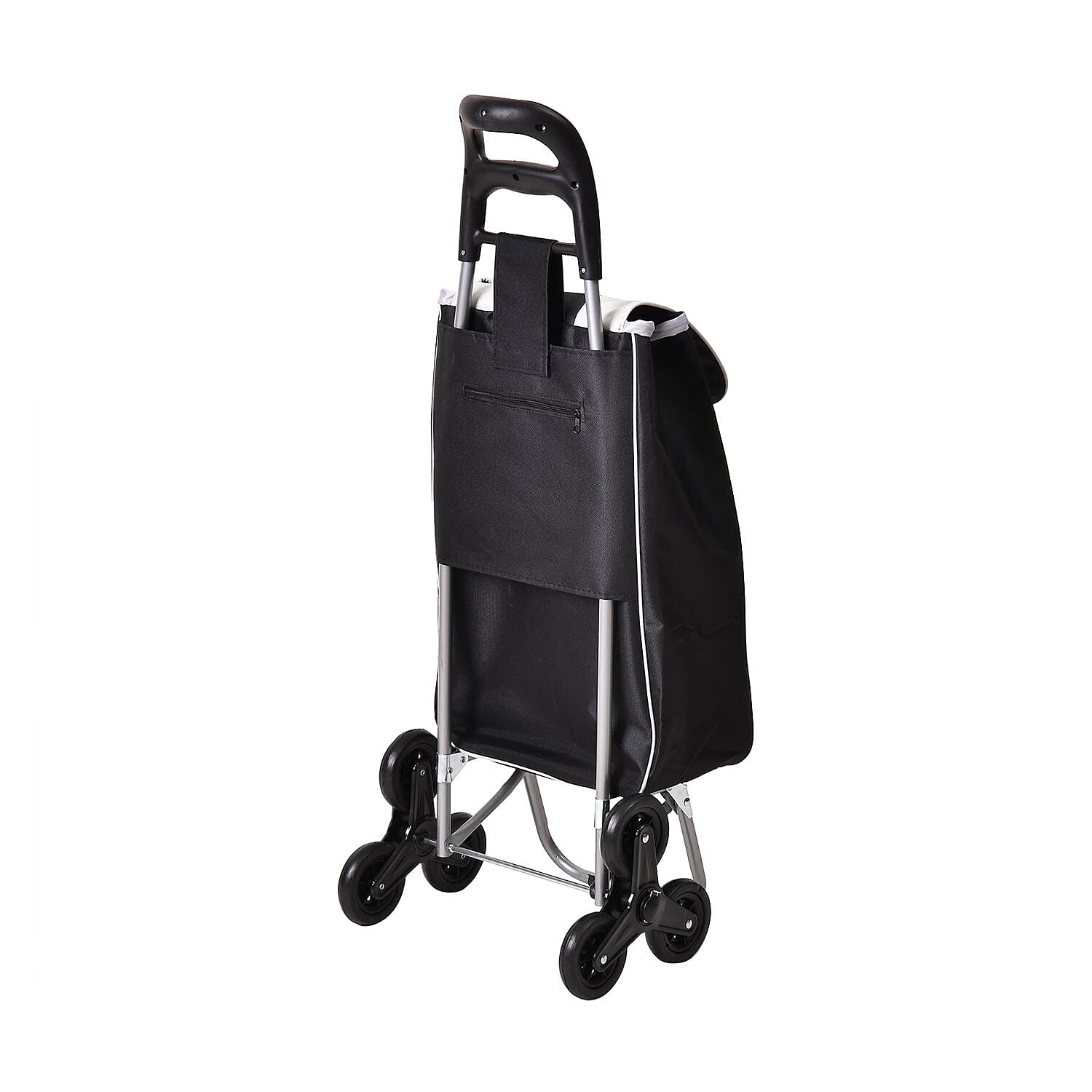 Black Stair Climber Foldable Trolley Bag (Holds up to 5.5lbs) 14x12x37