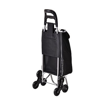 Black Stair Climber Foldable Trolley Bag (Holds up to 5.5lbs) 14x12x37