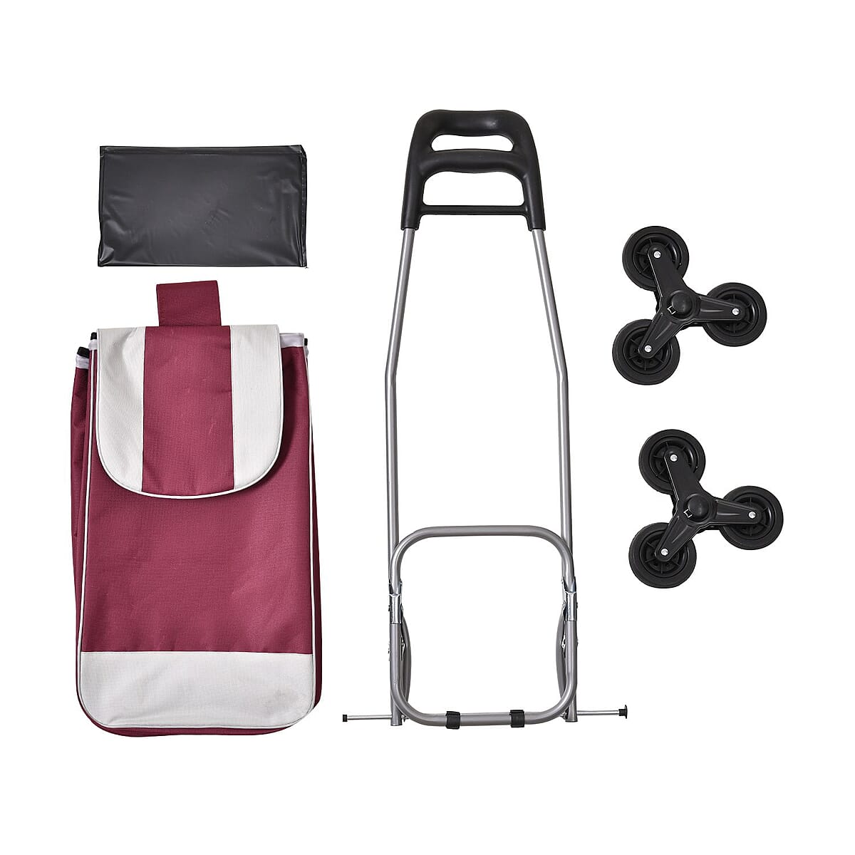 Red Stair Climber Foldable Trolley Bag (Holds up to 5.5lbs) 14x12x37 image number 6