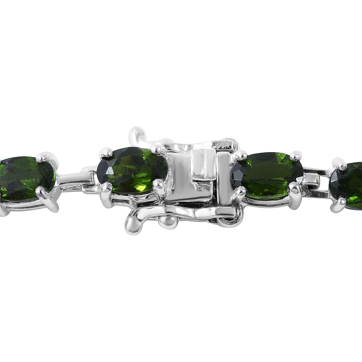 Chrome Diopside Bracelet in Platinum Over Sterling Silver (7.25 In) 8.80 ctw image number 1