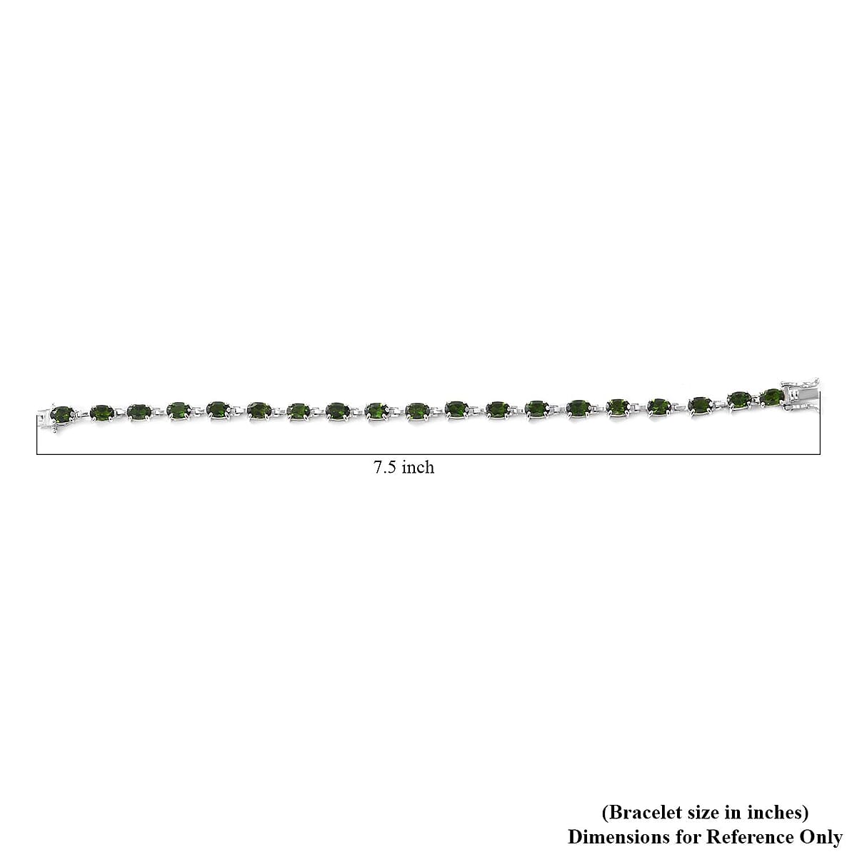 Chrome Diopside Bracelet in Platinum Over Sterling Silver (7.25 In) 8.80 ctw image number 2