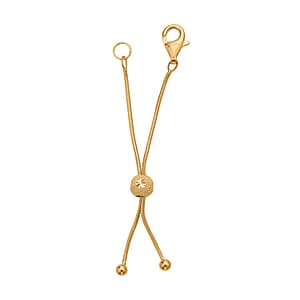 Adjustable Slider 1mm Snake Chain with 11mm Lobster Lock in 14K Yellow Gold Over Sterling Silver