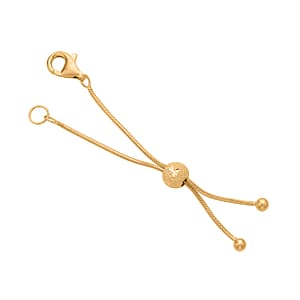 Adjustable Slider 1mm Snake Chain with 11mm Lobster Lock in 14K Yellow Gold Over Sterling Silver