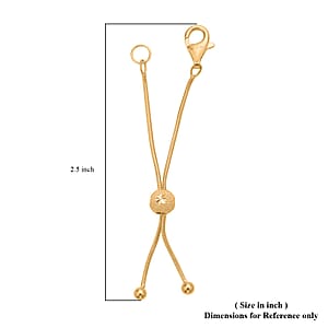 Adjustable Slider 1mm Snake Chain with 11mm Lobster Lock in 14K Yellow Gold Over Sterling Silver