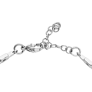 EverTrue Thai Black Spinel 4.90 ctw Link Bracelet in Stainless Steel (6.50-8.0In)