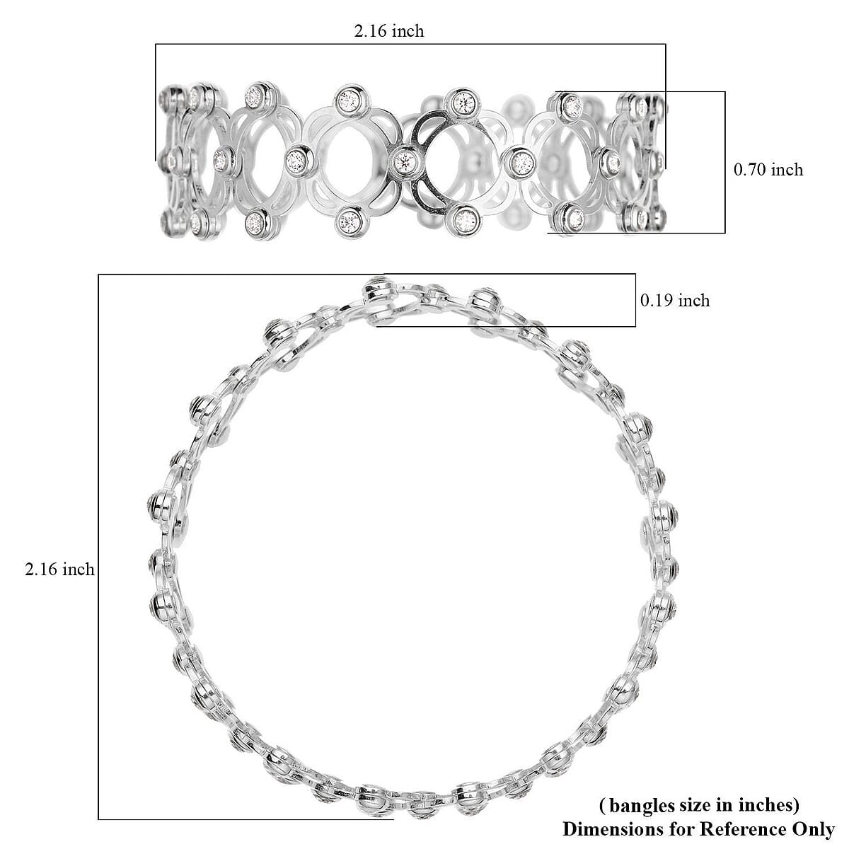 Moissanite Concertina Adjustable Band Ring in Sterling Silver 1.00 ctw image number 5
