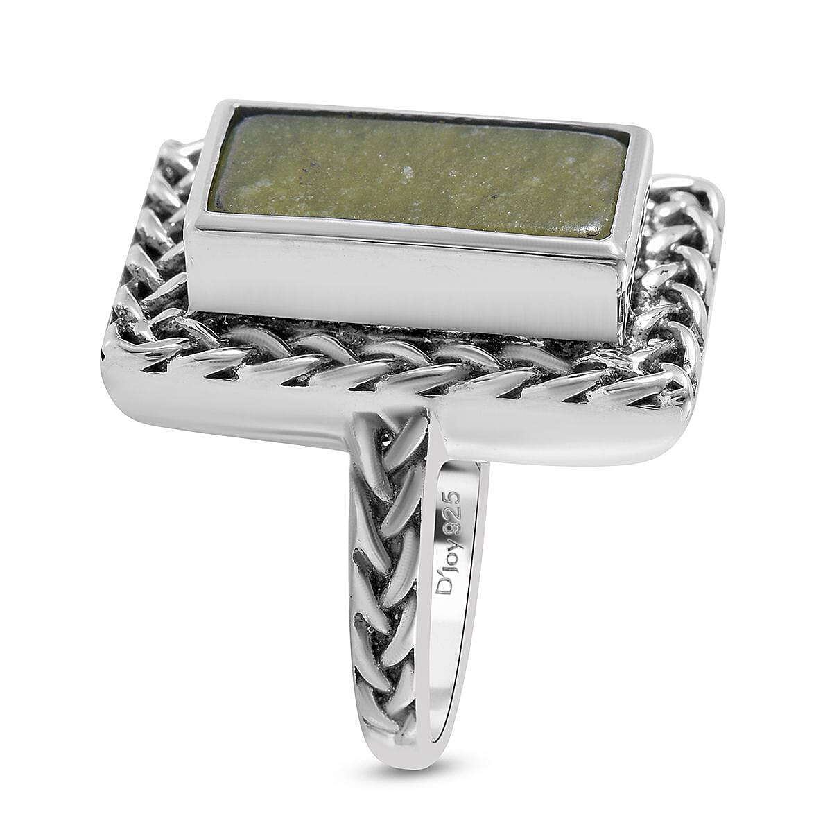 Connemara Marble Ring in Platinum Over Sterling Silver (Size 6.0) 3.25 ctw image number 2
