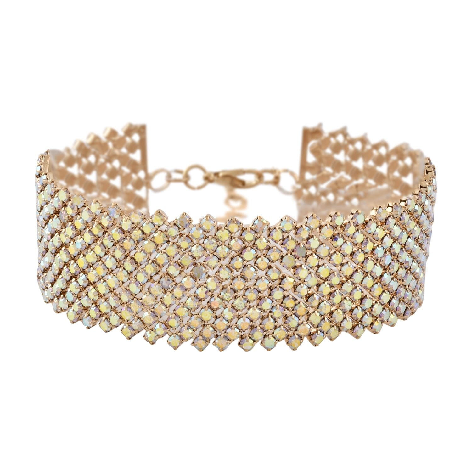 Goldtone White Crystal Cluster Bracelet for Women Size 7.5-9" Birthday Gifts