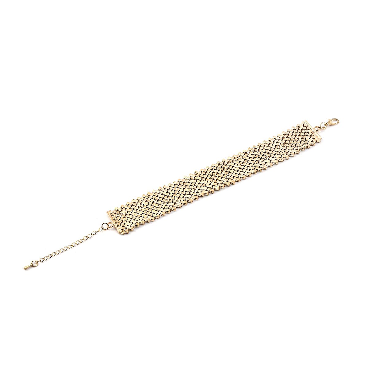 Aurora Borealis Austrian Crystal Cluster Bracelet in Goldtone (7.5-9.5In) image number 3