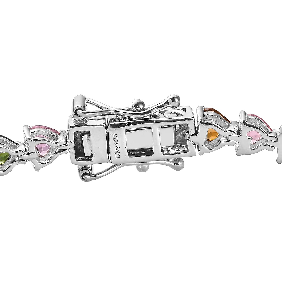 Multi-Tourmaline Tennis Bracelet in Platinum Over Sterling Silver (8.00 In) 9.40 ctw image number 3