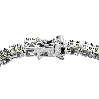 Italian Natural Vesuvianite 2 Row Tennis Bracelet in Platinum Over Sterling Silver (6.50 In) 6.00 ctw