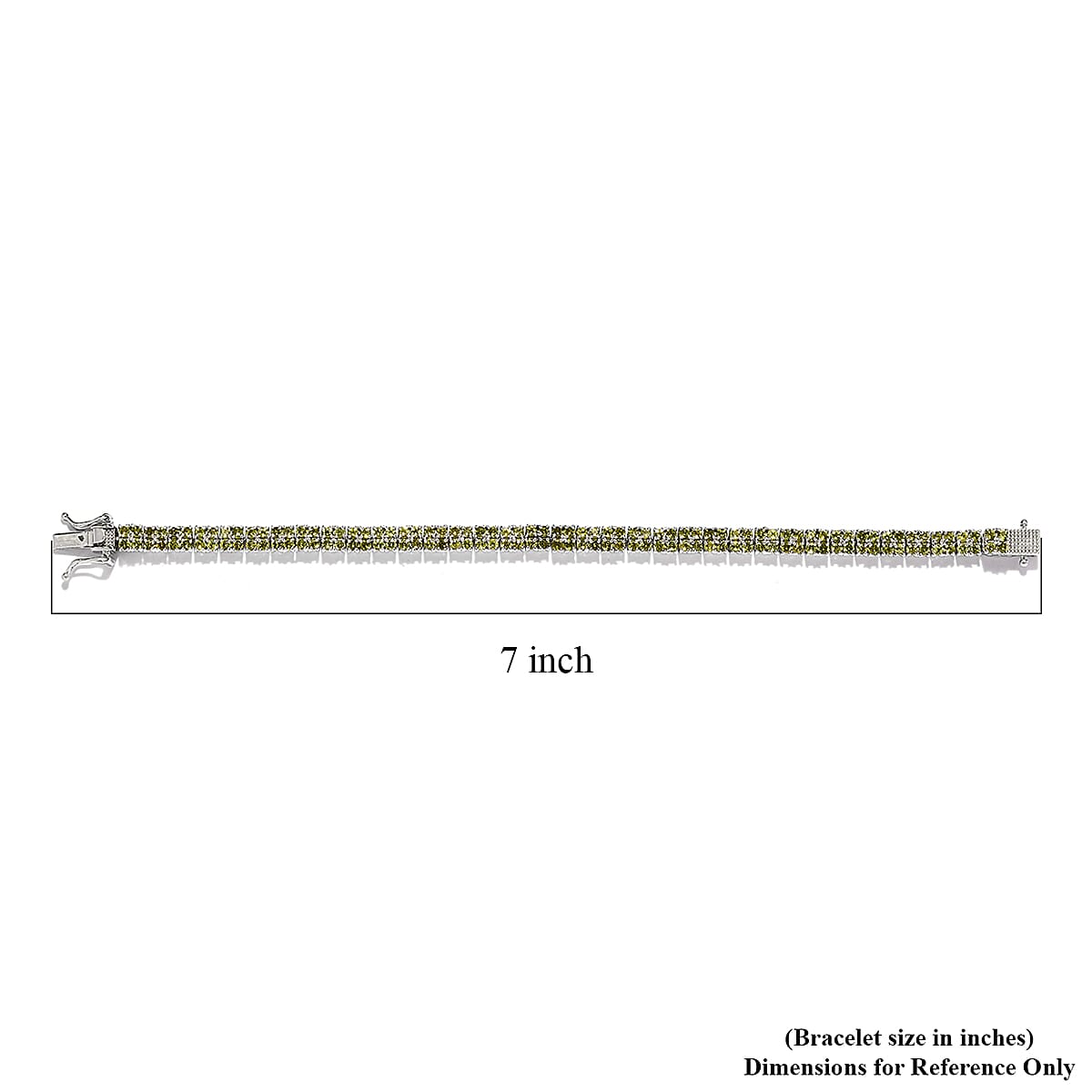 Italian Natural Vesuvianite 2 Row Tennis Bracelet in Platinum Over Sterling Silver (6.50 In) 6.00 ctw