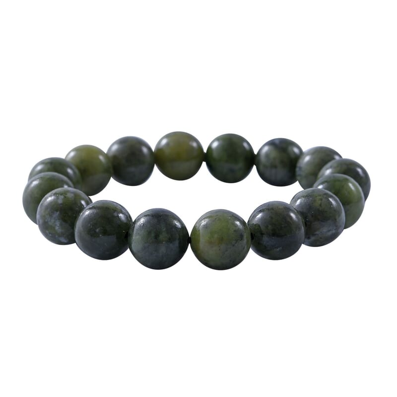 Connemara Marble Beaded Stretch Bracelet 200.00 ctw