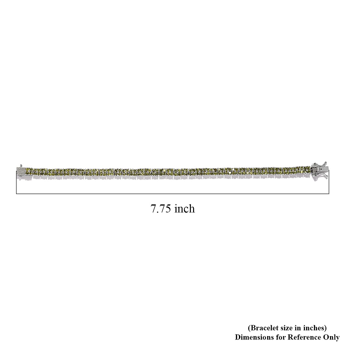 Italian Natural Vesuvianite 2 Row Tennis Bracelet in Platinum Over Sterling Silver (7.25 In) 6.75 ctw image number 4