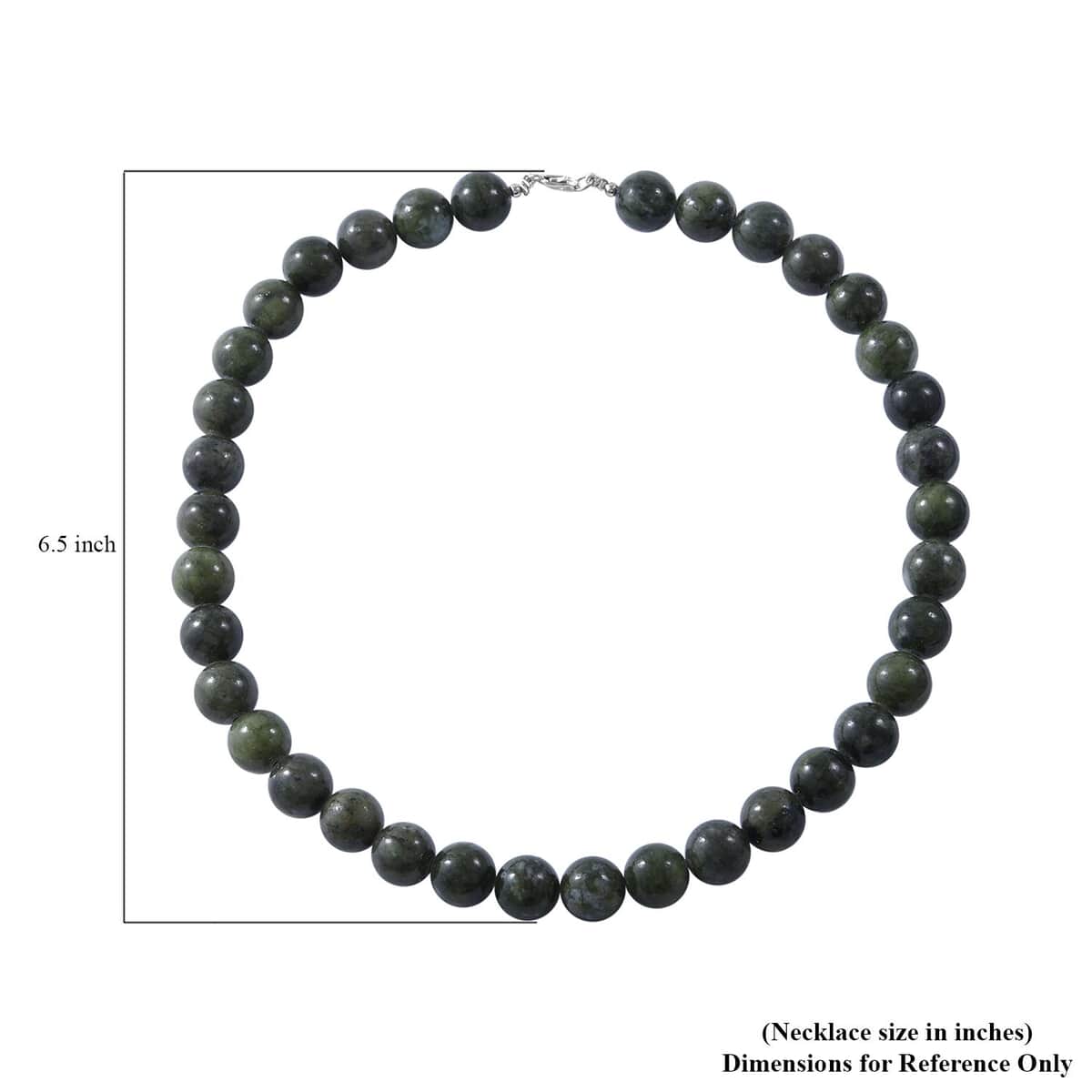 Connemara Marble Beaded Necklace 18 Inches in Rhodium Over Sterling Silver 325.00 ctw image number 4