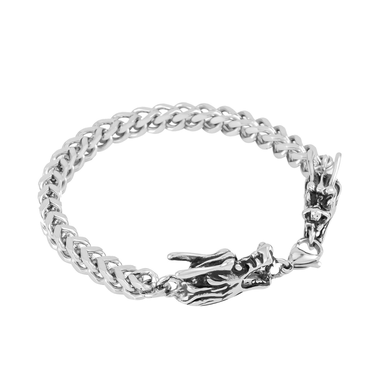 Twisted Oval Links Dragon Bracelet in Stainless Steel (8.00 In) image number 2