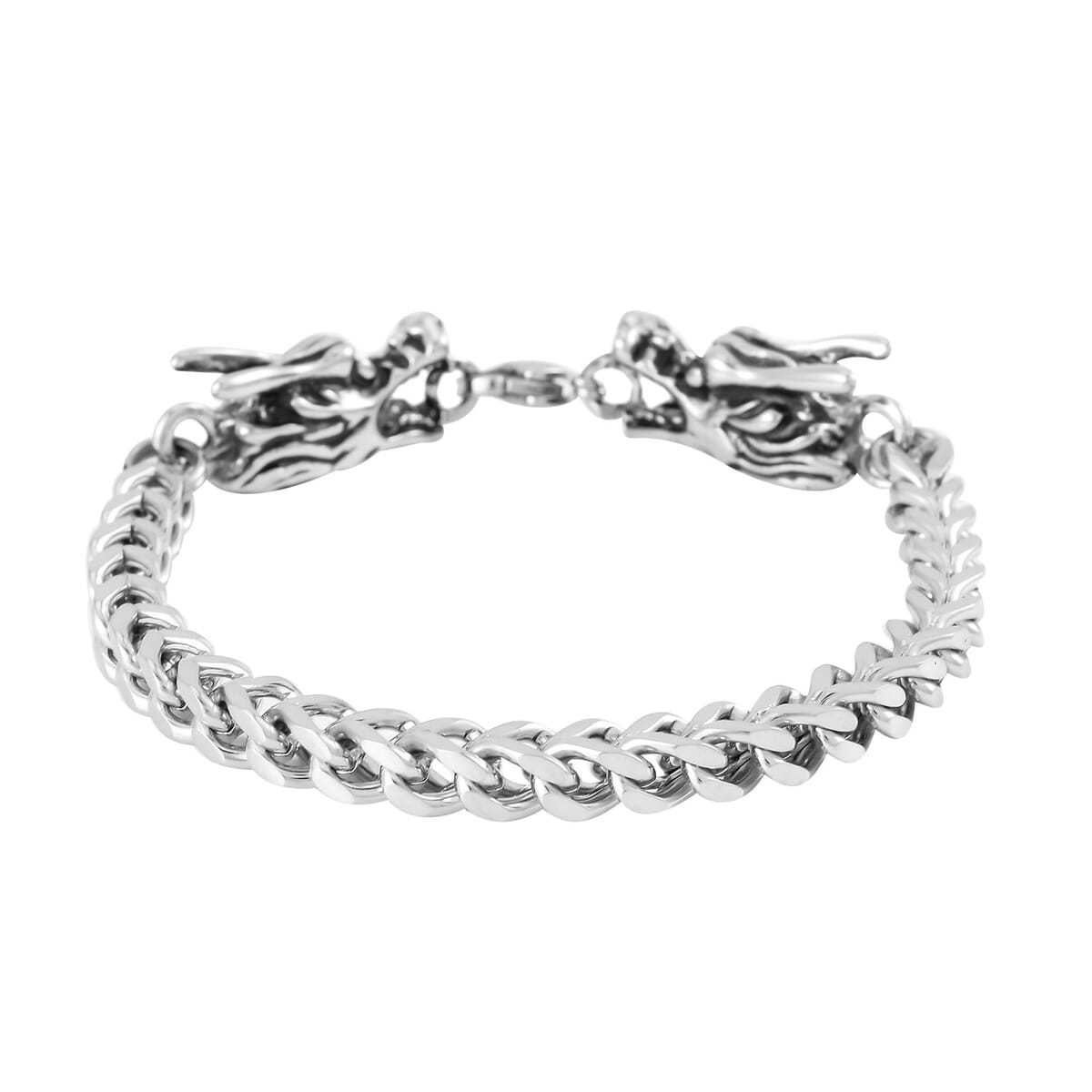 Twisted Oval Links Dragon Bracelet in Stainless Steel (8.00 In) image number 3