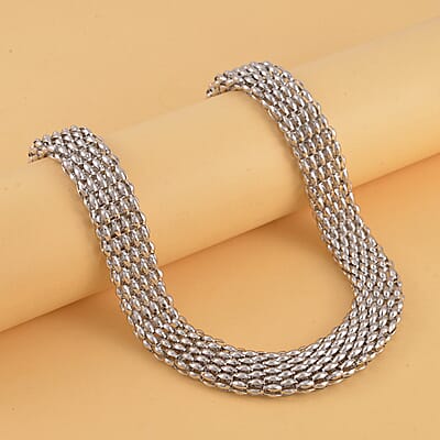Mesh Necklace 20-22 Inches in Stainless Steel