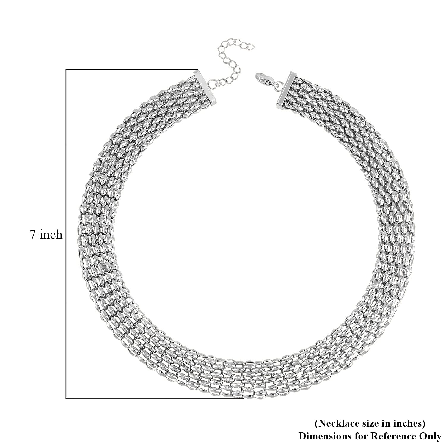 Mesh Necklace 20-22 Inches in Stainless Steel