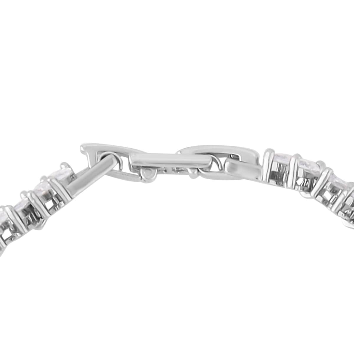 Simulated Diamond Tennis Bracelet in Silvertone (7.5-In) 15.00 ctw image number 3