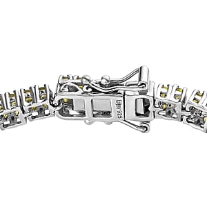 Italian Natural Vesuvianite 2 Row Tennis Bracelet in Platinum Over Sterling Silver (8.00 In) 7.40 ctw